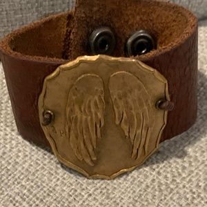 Annie Parker Jewelry leather angel wings bracelet